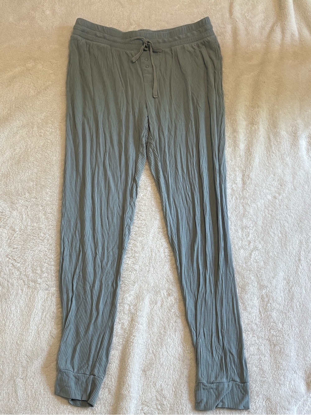 Little Sleepies Women’s Ribbed Jogger Pajama Pants Loungewear Bamboo Medium